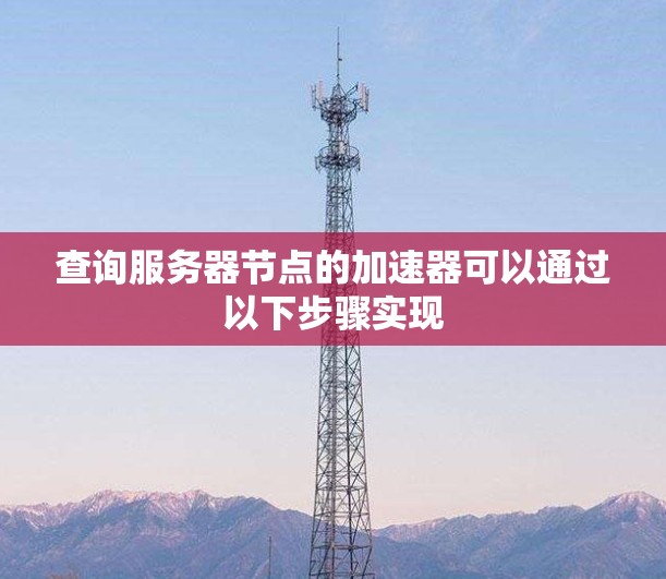 查询服务器节点的加速器可以通过以下步骤实现 查询服务器节点的加速器可以通过以下步骤实现