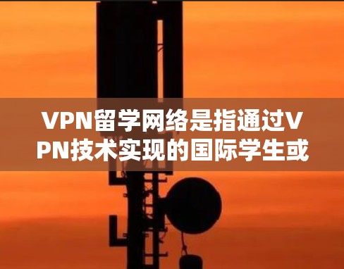 VPN留学网络是指通过VPN技术实现的国际学生或访问学者在海外学习的网络环境。这不同于普通的VPN服务，而是专门用于学术、研究或留学的网络访问