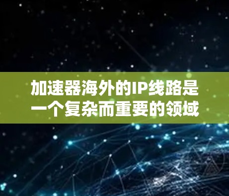 加速器海外的IP线路是一个复杂而重要的领域，涉及多个因素和因素。以下是对这一领域的详细分析和总结
