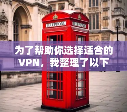 为了帮助你选择适合的VPN，我整理了以下推荐，考虑了多种因素，包括类型、安全性、配置复杂度、处理能力、用户评价以及使用习惯