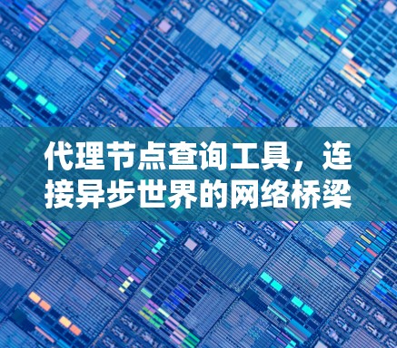 代理节点查询工具,连接异步世界的网络桥梁 代理节点查询工具,连接异步世界的网络桥梁