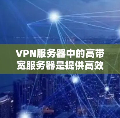 VPN服务器中的高带宽服务器是提供高效、稳定的网络连接的服务器。其主要特点包括