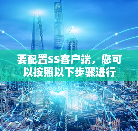 要配置SS客户端，您可以按照以下步骤进行