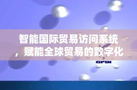 智能国际贸易访问系统，赋能全球贸易的数字化奇迹