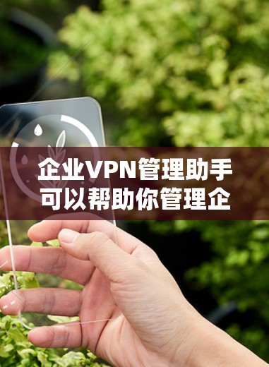 企业VPN管理助手可以帮助你管理企业内部的VPN设置、数据加密、防火墙配置以及员工权限控制，确保数据安全和合规性。以下是一些可能有用的工具和方法