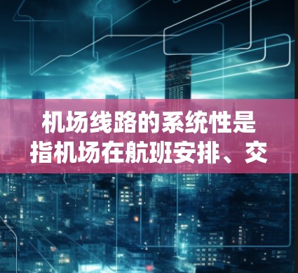 机场线路的系统性是指机场在航班安排、交通方式、舒适度、便捷性、票价等方面是否具备良好的协调和管理。以下是一些关键点，帮助你评估机场的系统性