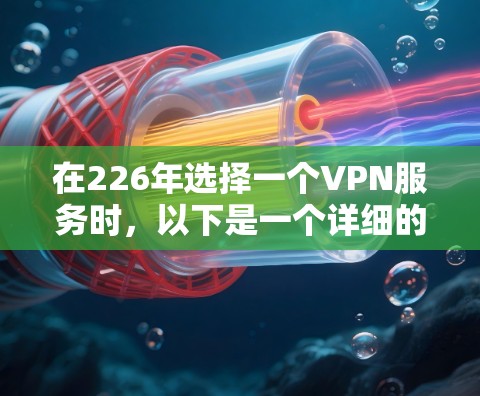 在226年选择一个VPN服务时，以下是一个详细的推荐过程