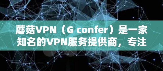 蘑菇VPN（G confer）是一家知名的VPN服务提供商，专注于提供安全、可靠的VPN连接。蘑菇VPN通过区块链技术确保数据的安全性和隐私性，支持多种协议，包括VPN、HTTP和HTTP+等